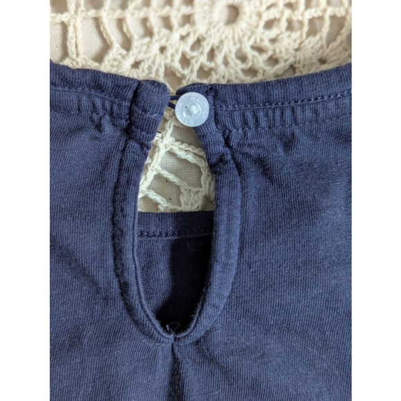 🌈NAUTICA | Navy Short Puff Sleeve Tie-Front Tee M - Picture 7 of 11